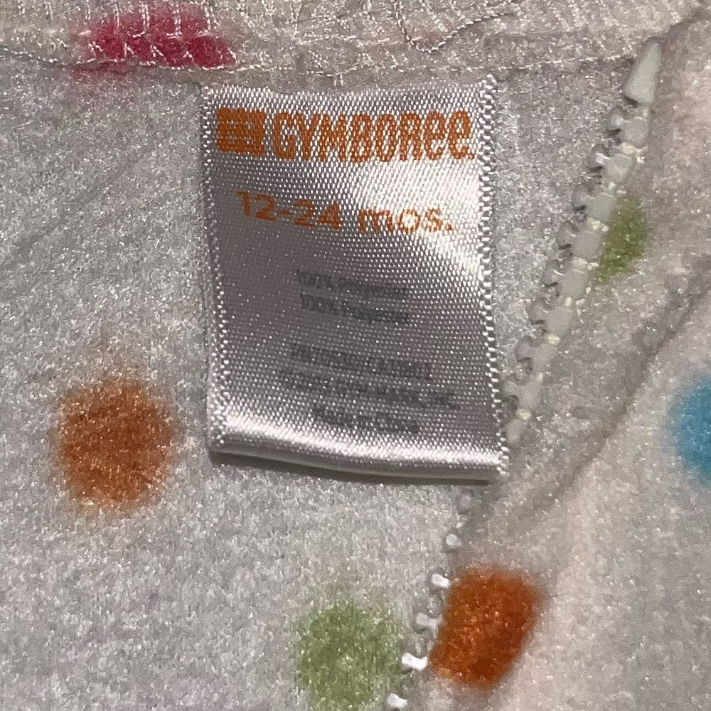 Gymboree Girl Polka Dot Microfleece Hoodie Size 12-24 Months - Picture 2 of 3